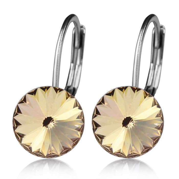 Ocelové náušnice s krystaly Swarovski, LIGHT SILK