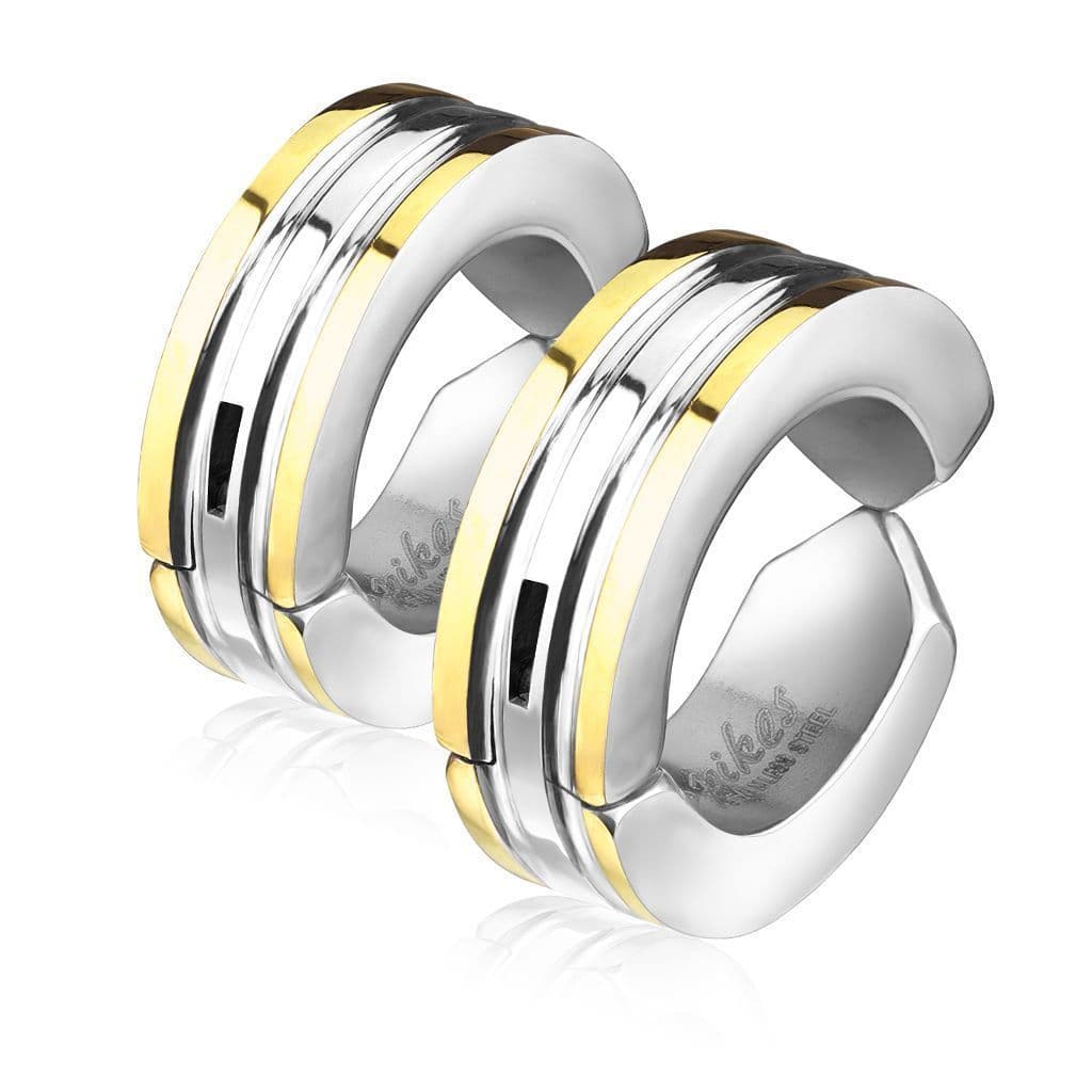 Náušnice klipsny chirurgická ocel (gold)