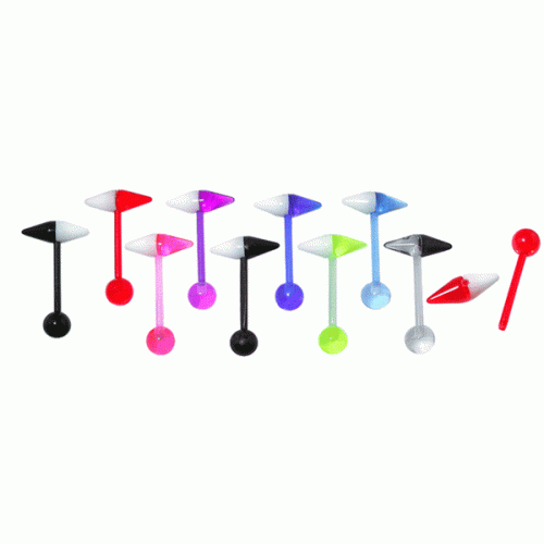 Piercing činka bioplast tabletka (bílá)
