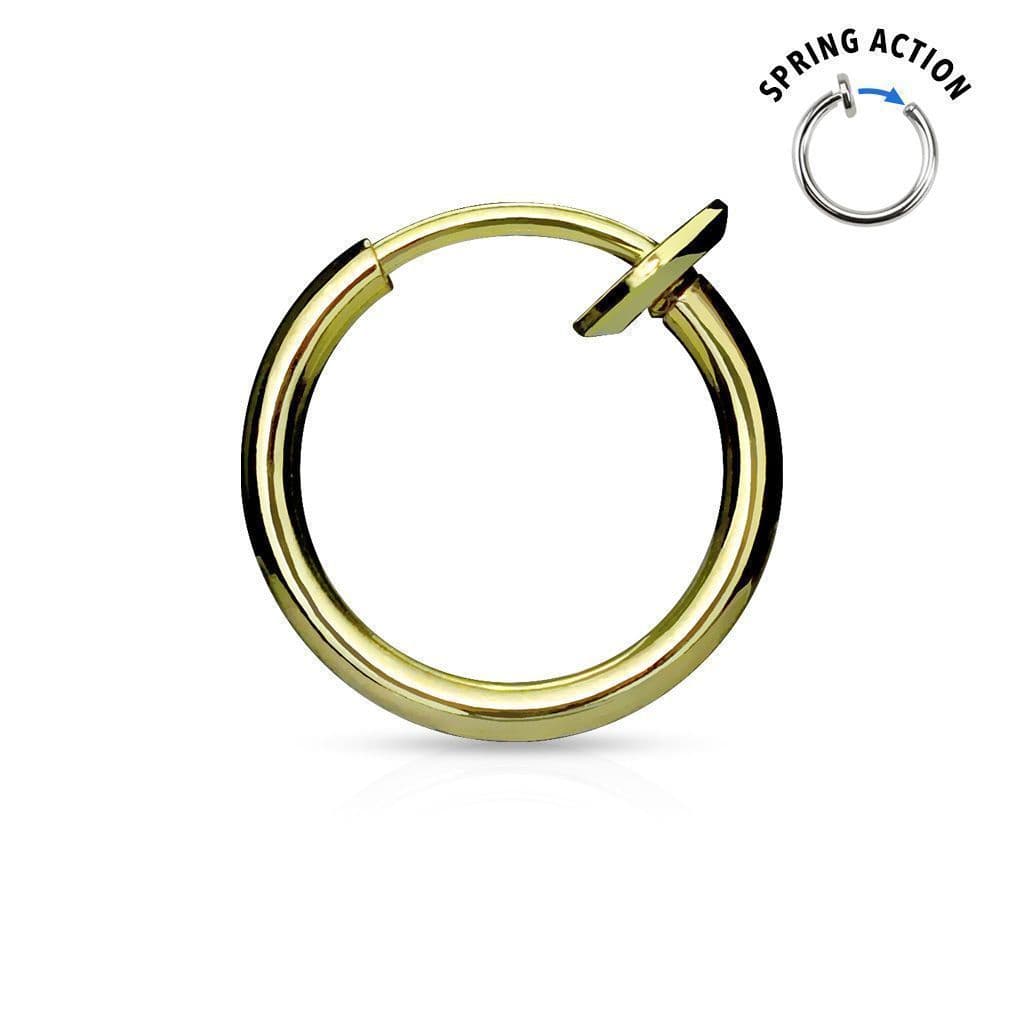 Falešný piercing kroužek (gold)