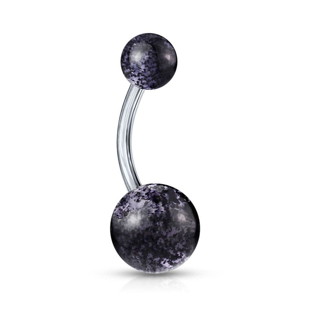 Piercing do pupíku - TITAN (černá)