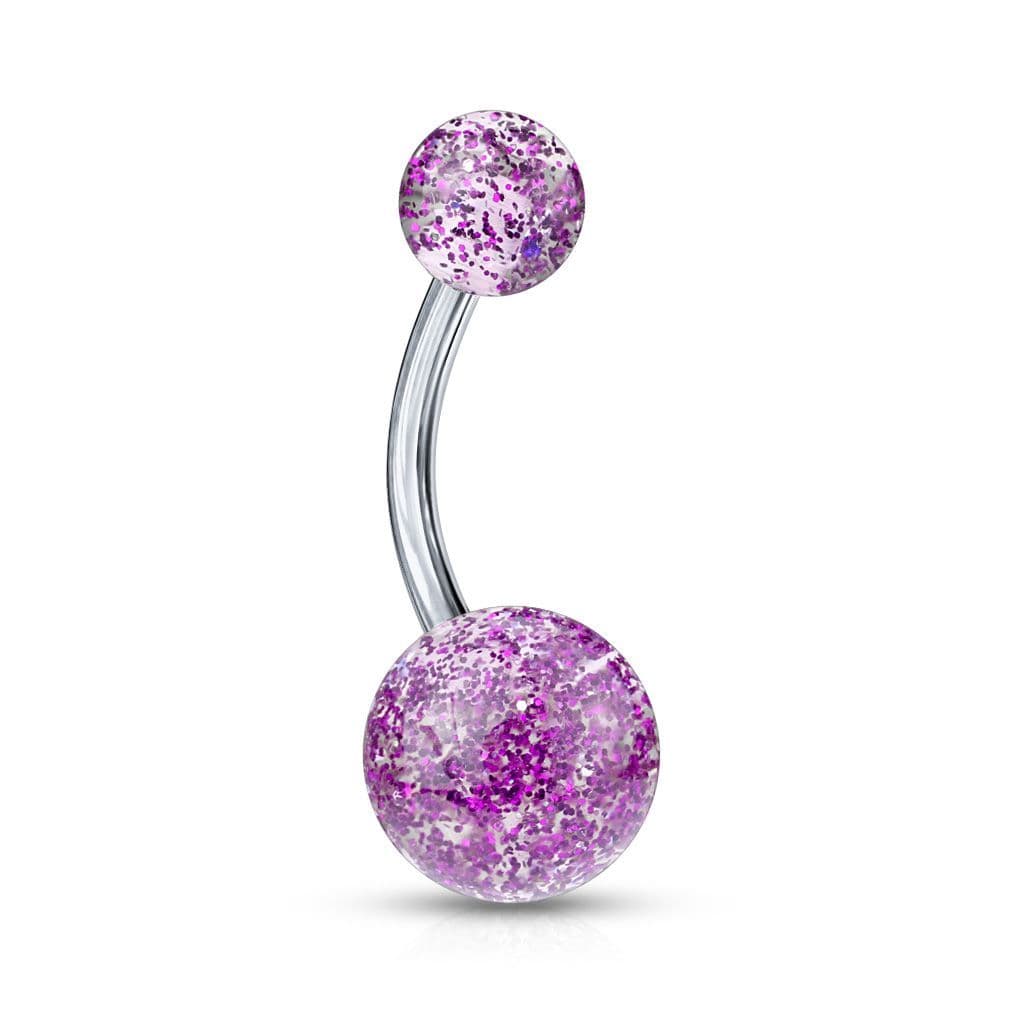 Piercing do pupíku - TITAN (fialová)