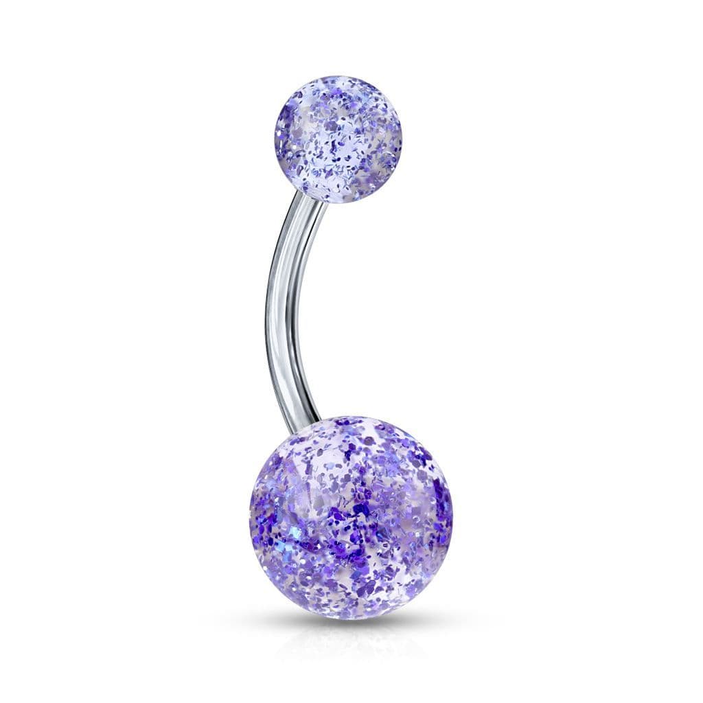 Piercing do pupíku - TITAN (modrá)