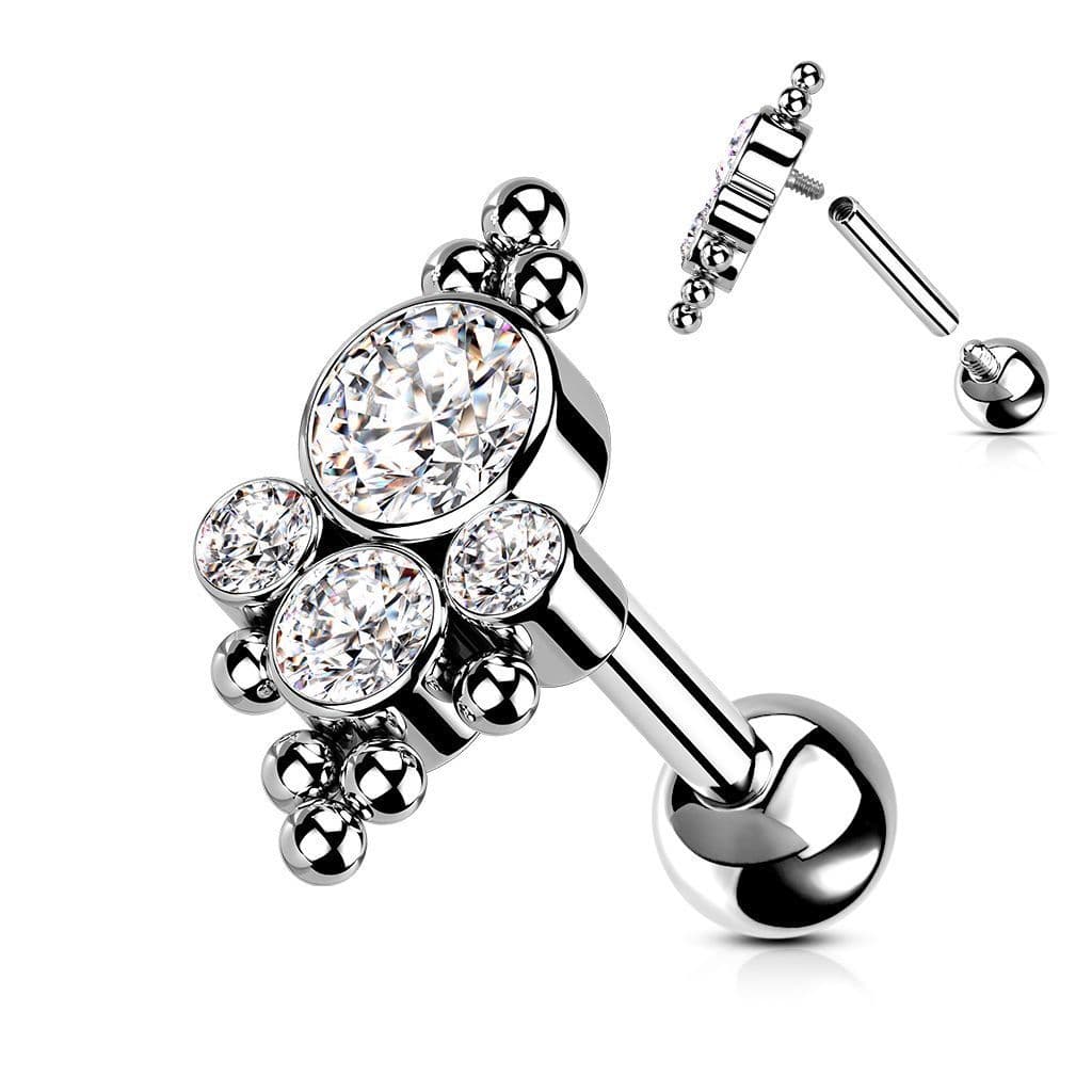 Cartilage/tragus piercing do ucha TITAN (čirý)
