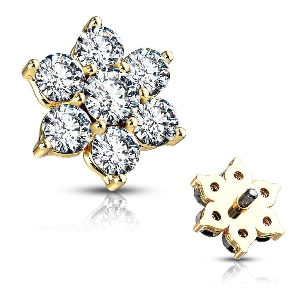 Microdermal kytička - ozdobná část (gold)