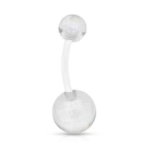 Piercing do pupíku - banánek (čirá)