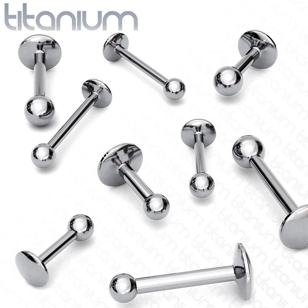 Piercing do brady - labreta TITAN (1,2 x 5 x 3 mm)