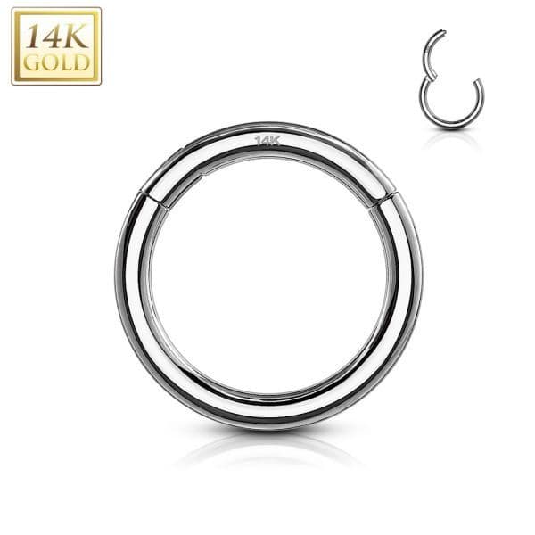 Zlatý piercing - segment kruh, Au 585/1000 (1,2 x 7 mm)