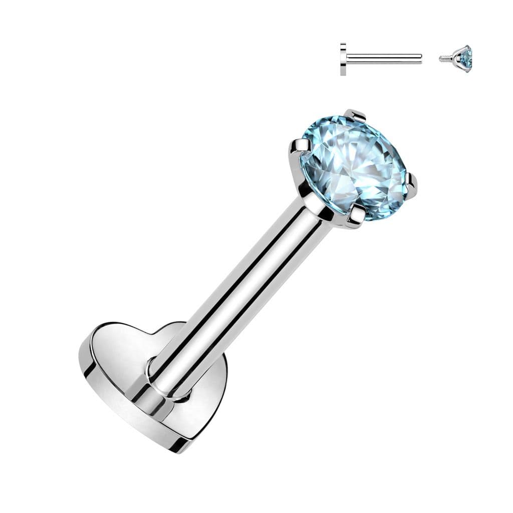 Piercing do brady TITAN, tyrkysový kámen (1,2 x 6 mm)
