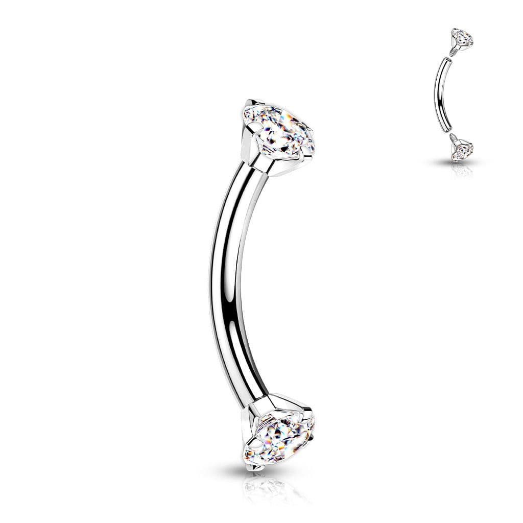 Piercing do obočí TITAN (čirá)