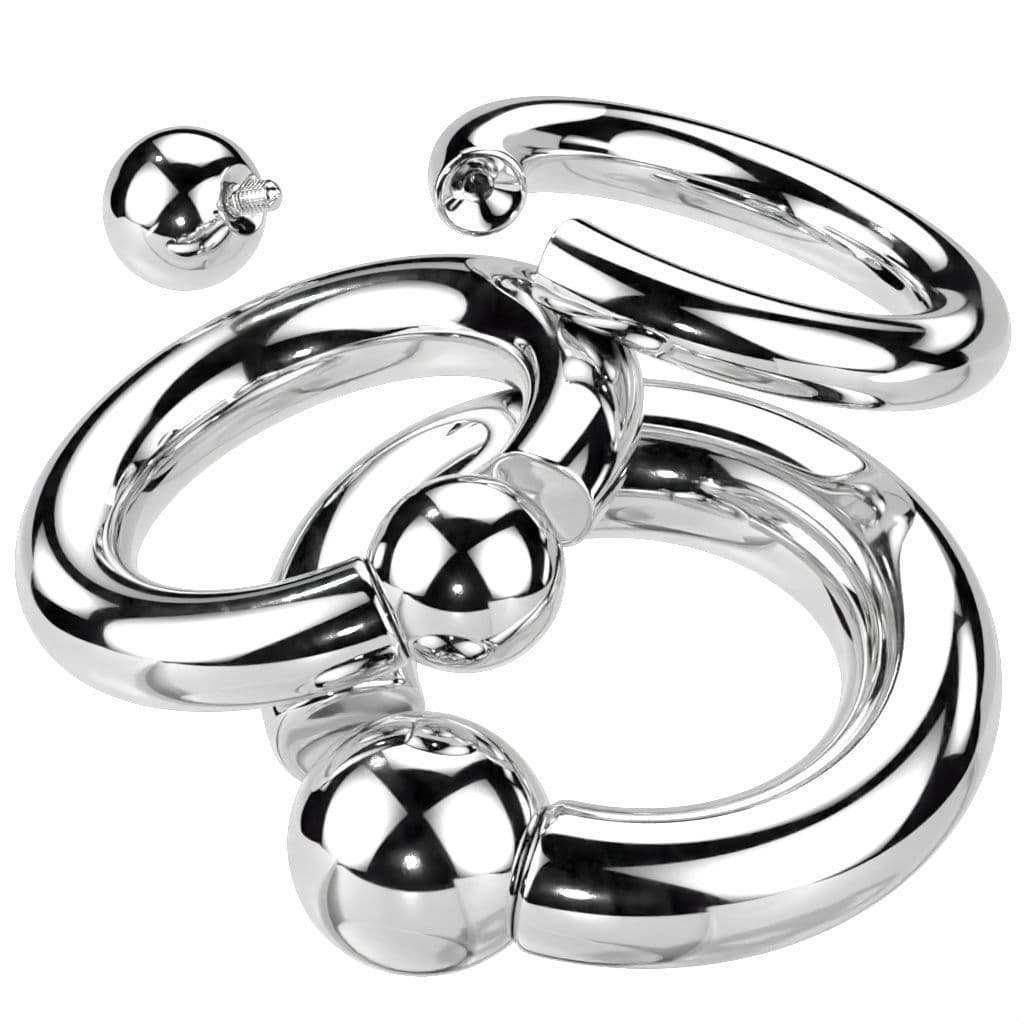 Piercing segment kruh s kuličkou TITAN (6 x 12 x 10 mm)