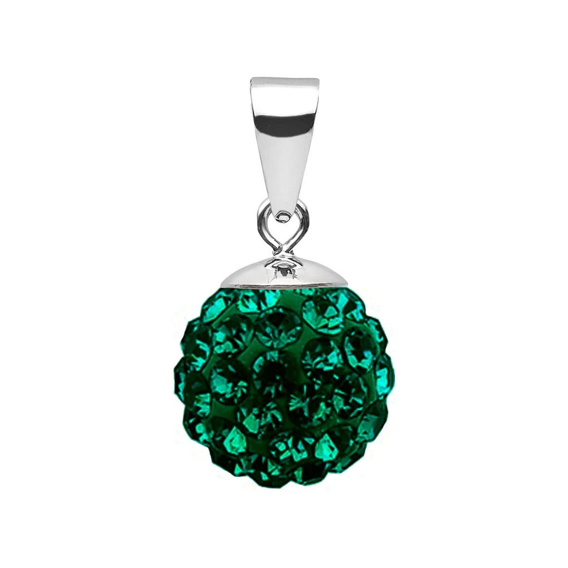 Stříbrný přívěsek s krystaly Crystals from Swarovski Emerald