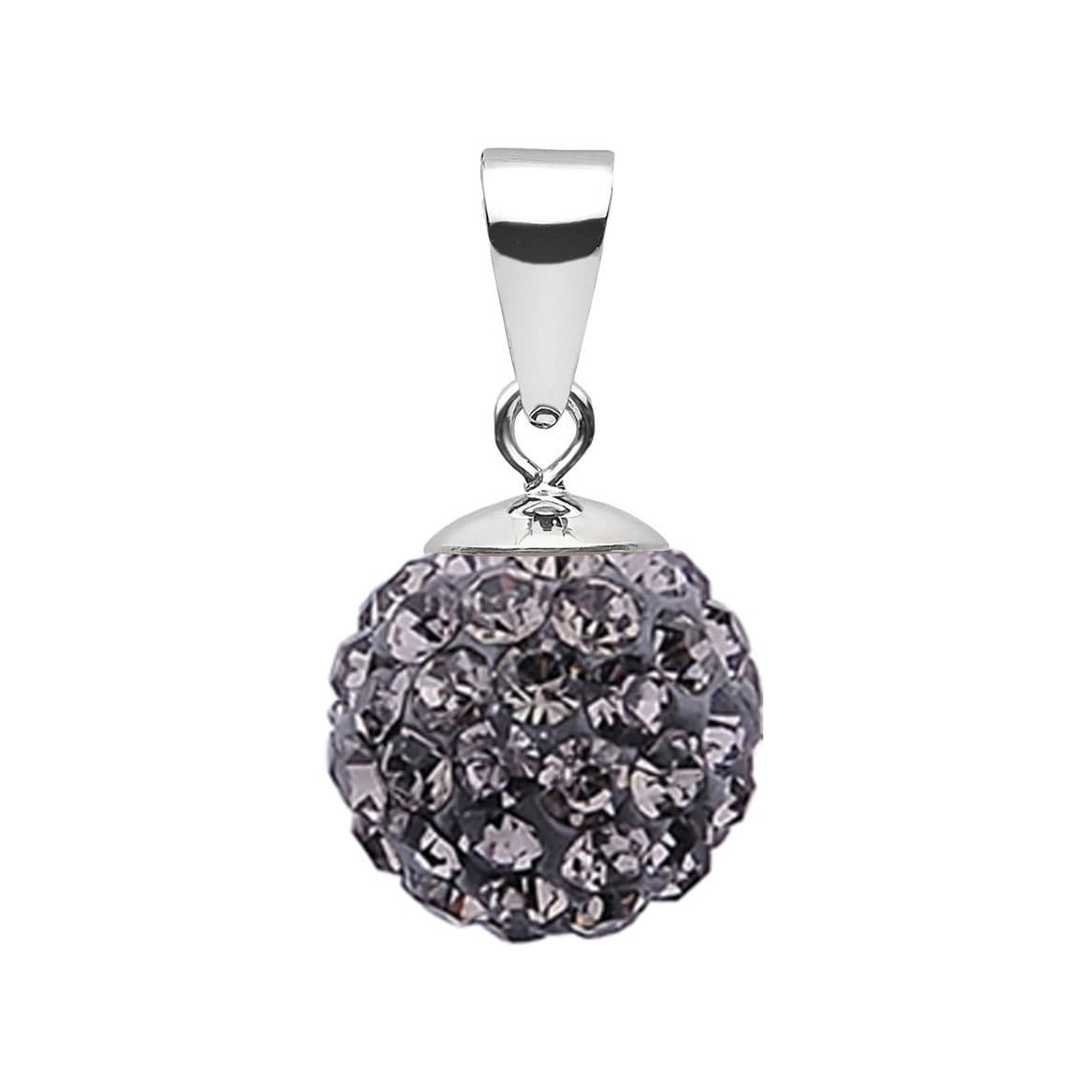 Stříbrný přívěsek s krystaly Crystals from Swarovski Black Diamond