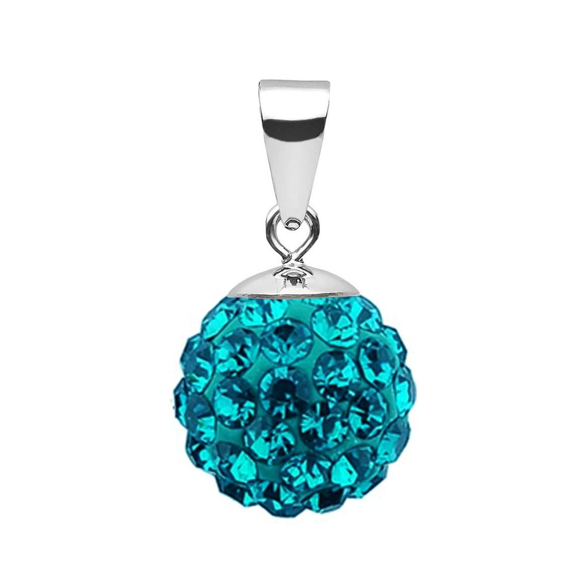 Stříbrný přívěsek s krystaly Crystals from Swarovski Blue Zircon