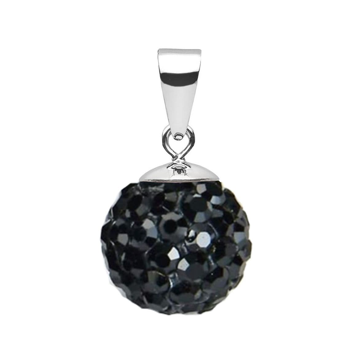 Stříbrný přívěsek s krystaly Crystals from Swarovski Black Jet