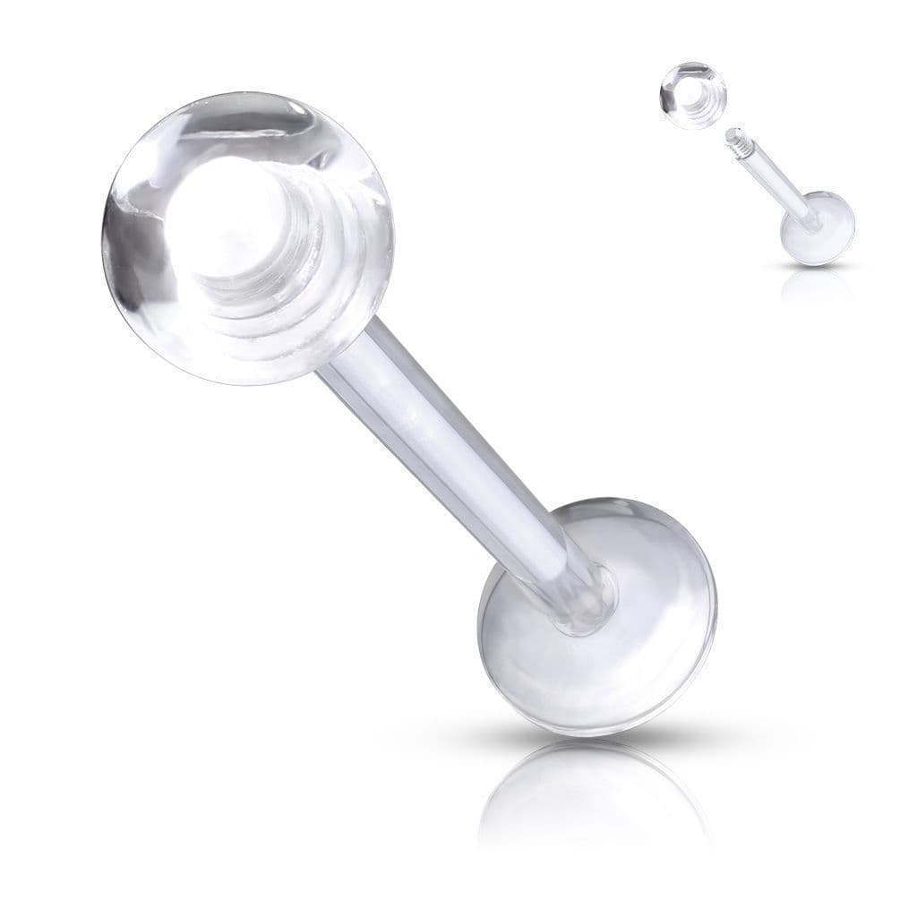 Piercing do brady - labreta BioFlex (1,6 x 8 x 4 mm)
