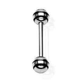 Piercing do jazyka - černé pruhy