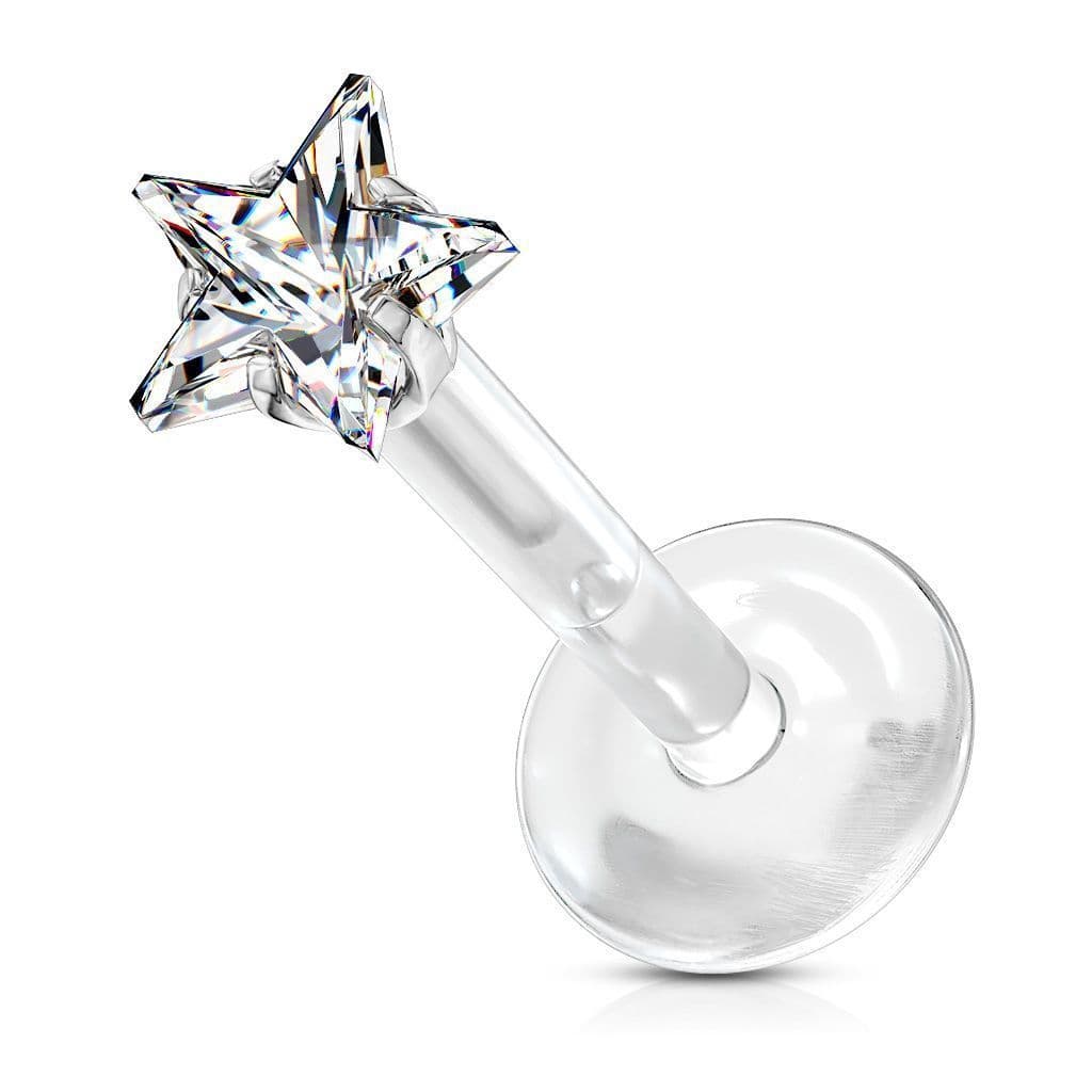 BioFlex piercing do brady hvězdička (1,2 x 8 mm)