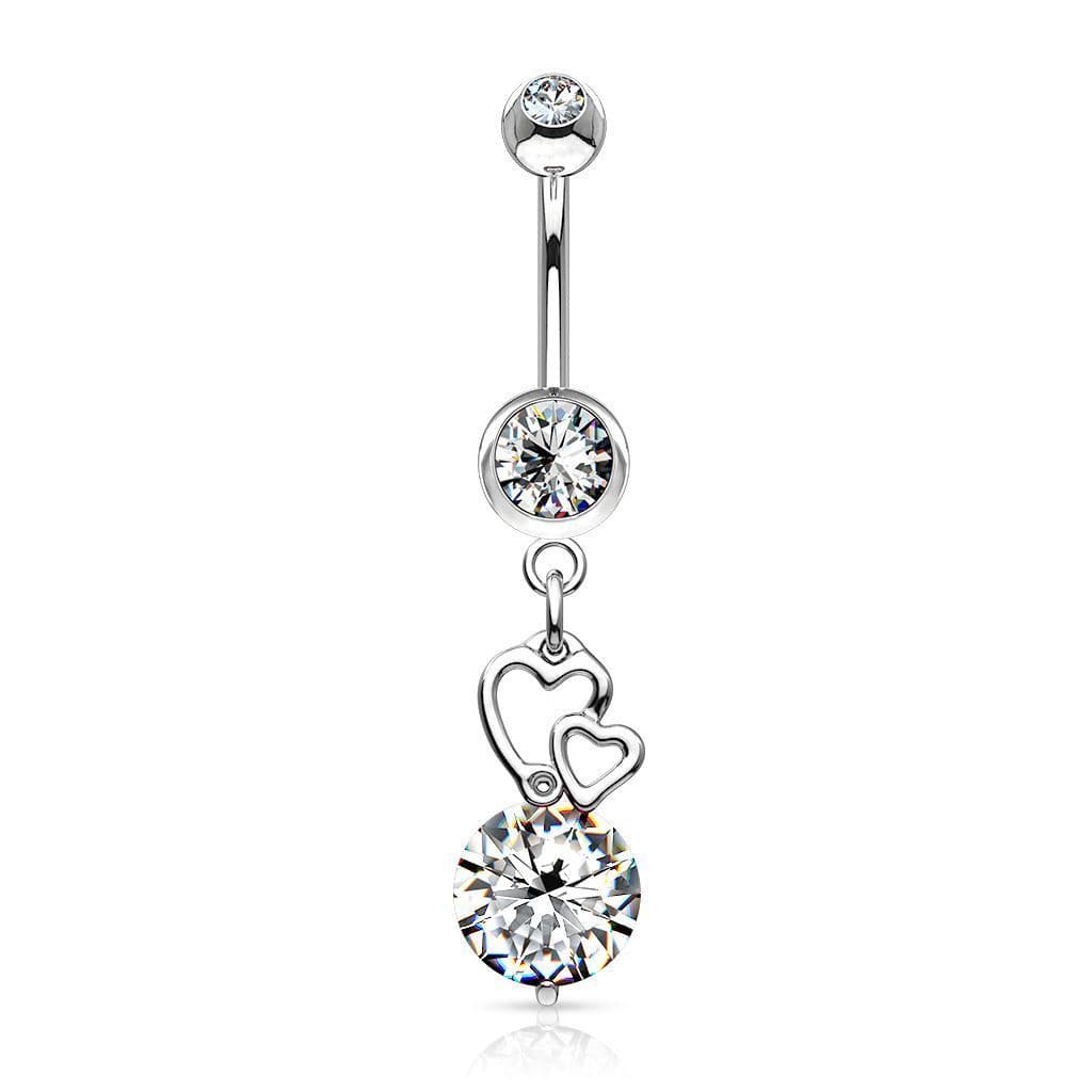 Piercing do pupíku srdíčka (čirá)