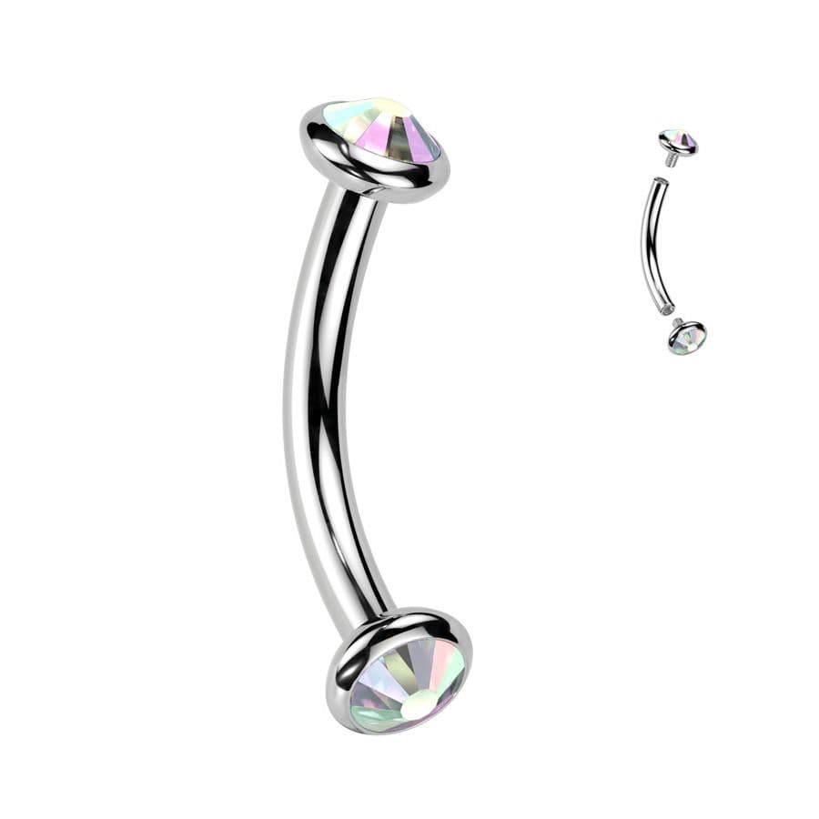 Piercing do obočí TITAN (duhová)
