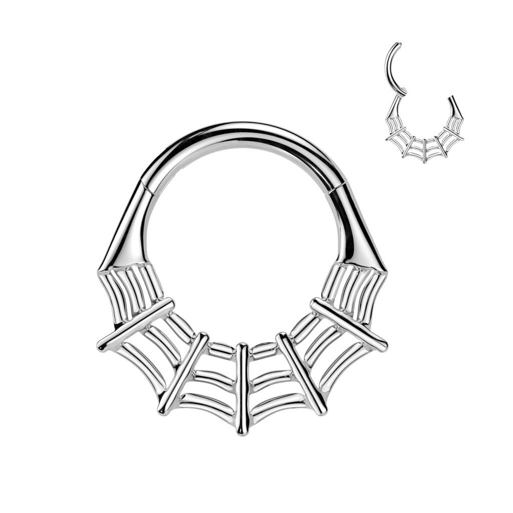 Segment kruh pavučina - helix / cartilage / tragus piercing TITAN (1,2 x 10 mm)
