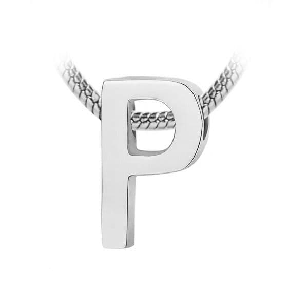 Navlékací ocelový přívěsek iniciála - písmeno P