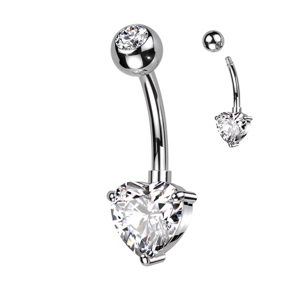 Piercing do pupíku se srdíčkem