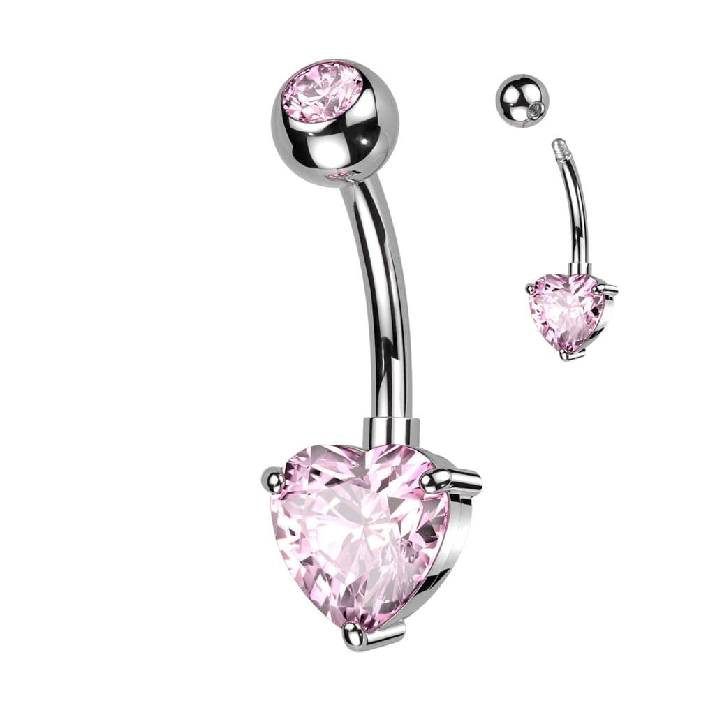 Piercing do pupíku se srdíčkem