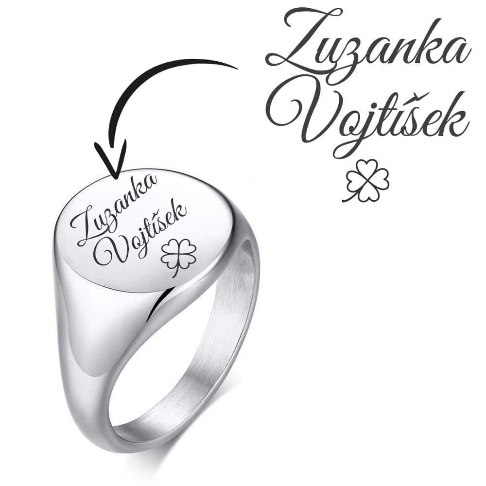 Personalizovaný ocelový prsten (57)
