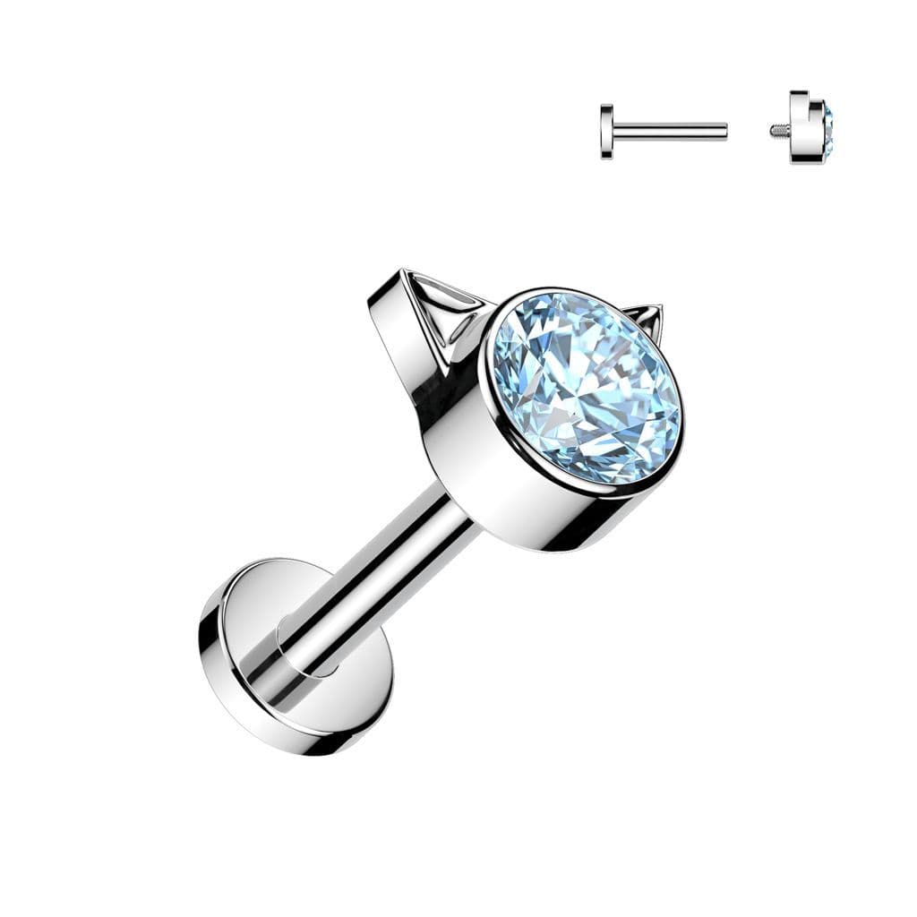 Piercing do brady titan Kitty (tyrkysový 1,2 x 6 mm)