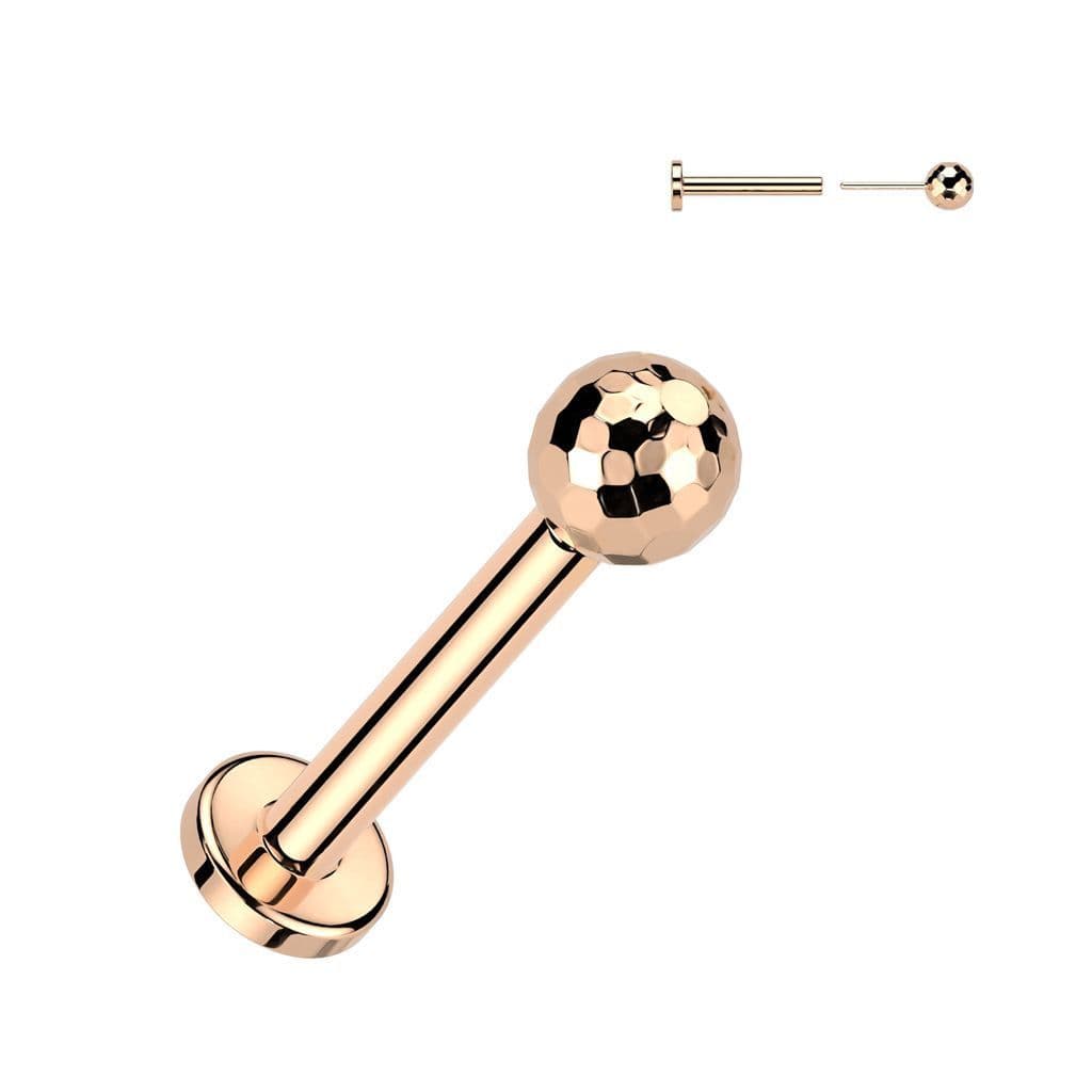 Piercing do brady - PUSH IN labreta TITAN (rosegold)
