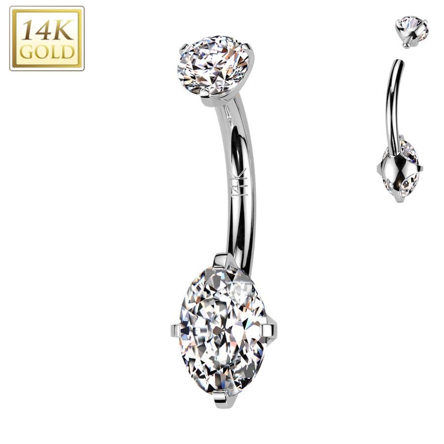 Zlatý piercing do pupíku, Au 585/1000