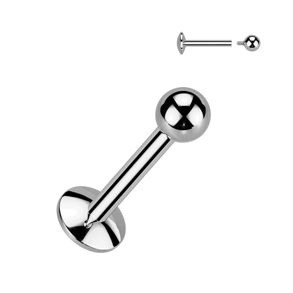 Piercing do brady - labreta titan (1,2 x 8 mm)
