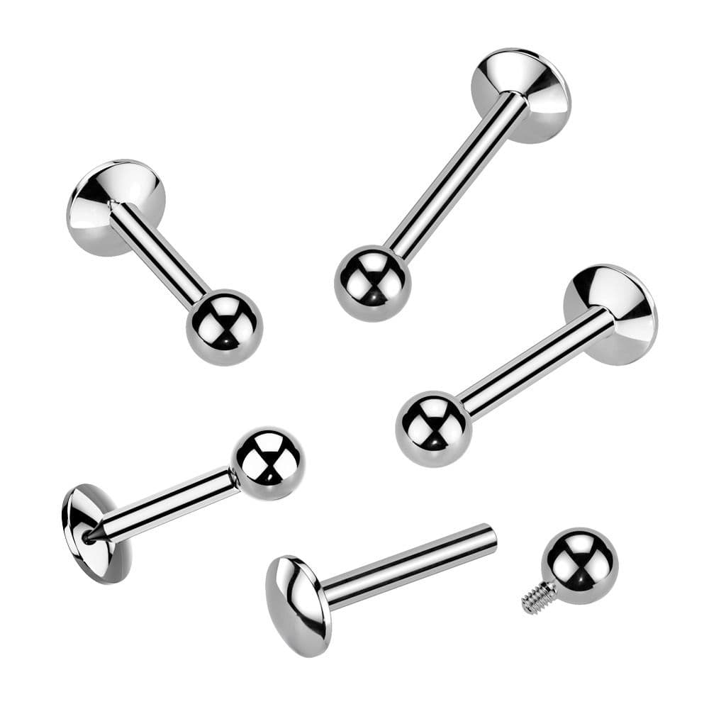 Piercing do brady - labreta titan (1,2 x 10 mm)