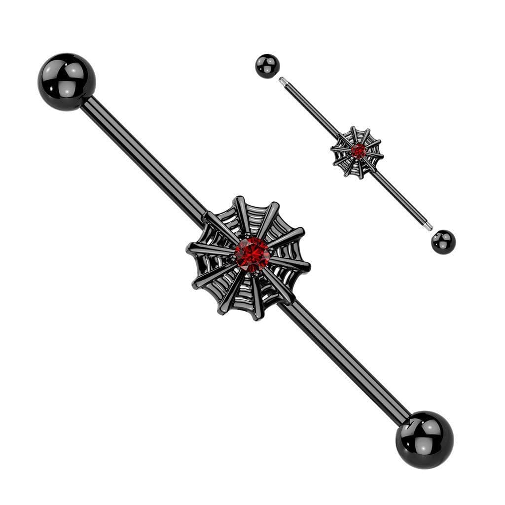 Industrial piercing - pavučina černá — Marre.cz