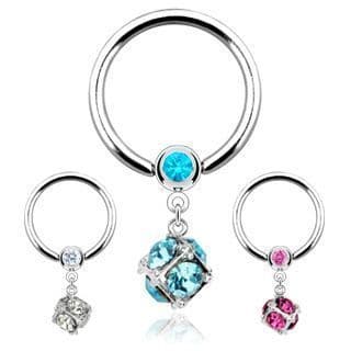 Piercing chirurgická ocel kroužek HWRSQ0436 (růžový)