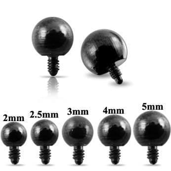 Náhradní díl k mikrodermálu černá kulička 2,5 mm