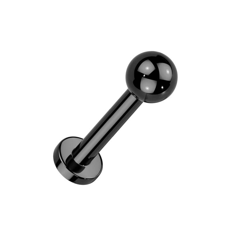 Piercing do brady - labreta černá (1,2 x 6 mm)