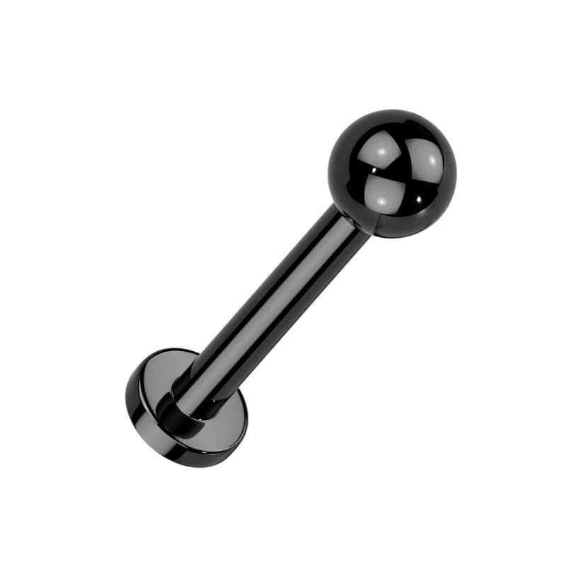 Piercing do brady - labreta černá (1,2 x 8 mm)