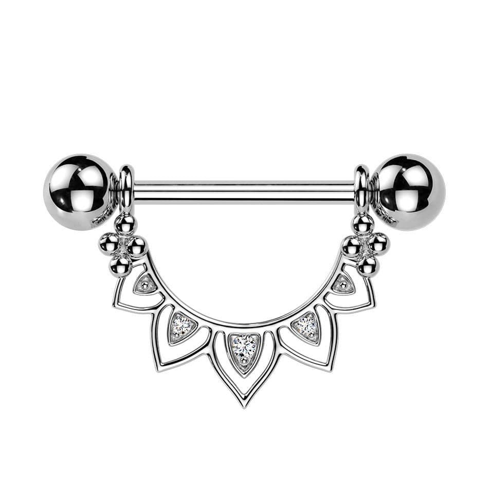 Ozdobný piercing do bradavky
