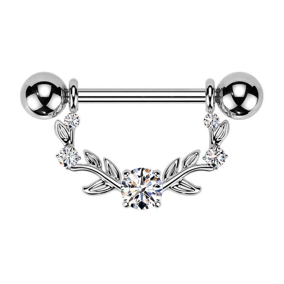 Ozdobný piercing do bradavky