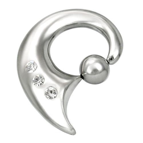 Piercing maxi kruh se zirkony