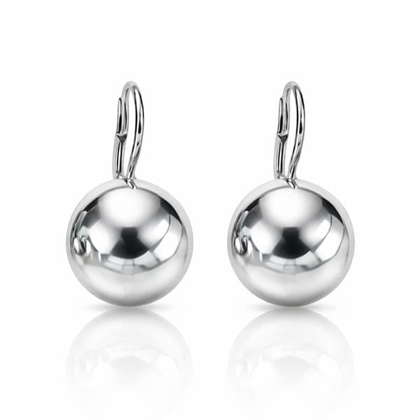 Stříbrné náušnice koule 14 mm