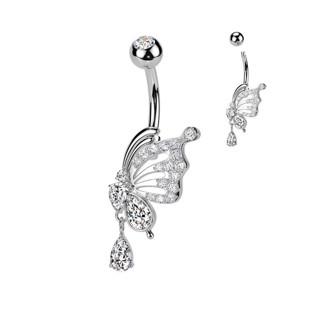 Piercing do pupíku motýl