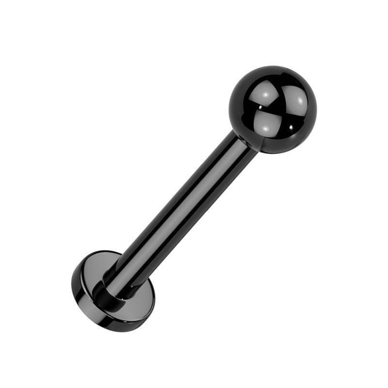 Piercing do brady - labreta černá (1,6 x 10 mm)