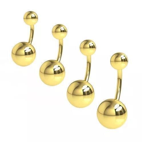 Pozlacený piercing do pupíku - banánek (1,2 x 12 mm)
