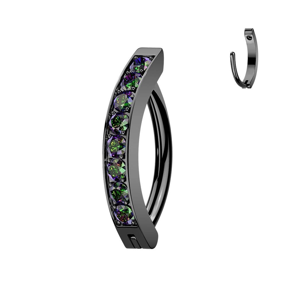Piercing do pupíku s dekorativním štítem TITAN, barva: Vitrail Medium