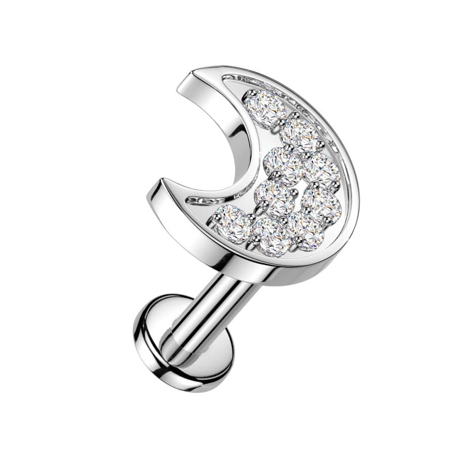 Piercing do brady - měsíc (1,2 x 6 mm)