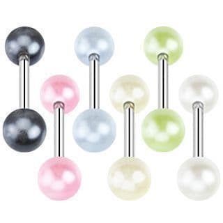 Piercing do jazyku činka perlička HWBAP (zelená)