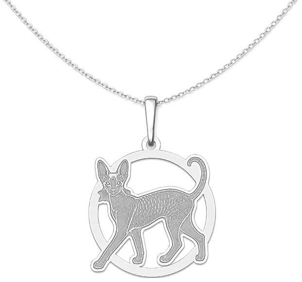 Stříbrný přívěsek kočka cornish rex